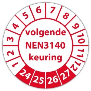 Keuringssticker Ultra Destructable volgende NEN 3140 keuring - Keuringsstickers op rol