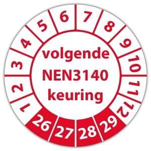 Keuringssticker Ultra Destructable volgende NEN 3140 keuring - Keuringsstickers met uw logo