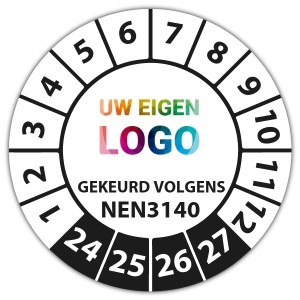 Keuringssticker Ultra Destructable gekeurd volgens NEN 3140 - Keuringsstickers op vel logo