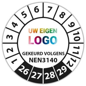 Keuringssticker Ultra Destructable gekeurd volgens NEN 3140 - Keuringsstickers Ultra Destructable logo