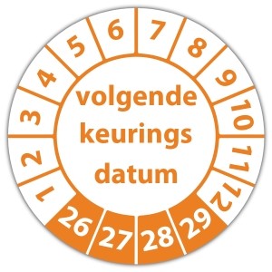 Keuringssticker Ultra Destructable volgende keuringsdatum - Keuringsstickers met uw logo