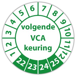 Keuringssticker Ultra Destructable "volgende VCA keuring"