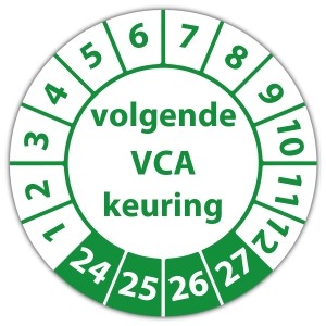 Keuringssticker Ultra Destructable volgende VCA keuring - Keuringsstickers op vel