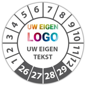 Keuringssticker Ultra Destructable met uw logo en tekst - Keuringsstickers IMO-kleurcodering