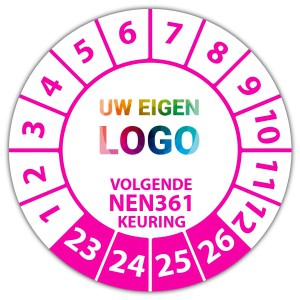 Keuringssticker volgende NEN 361 keuring -  logo
