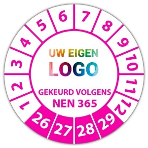 Keuringssticker gekeurd volgens NEN 365 - Keuringsstickers NEN-normen logo