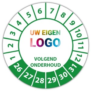 Keuringssticker "volgend onderhoud" logo