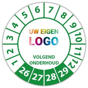Keuringssticker volgend onderhoud - Keuringsstickers op rol logo