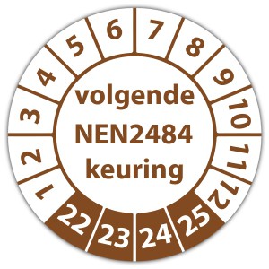 Keuringssticker Ultra Destructable "volgende NEN 2484 keuring"