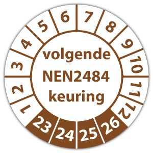Keuringssticker Ultra Destructable volgende NEN 2484 keuring - Keuringsstickers op rol