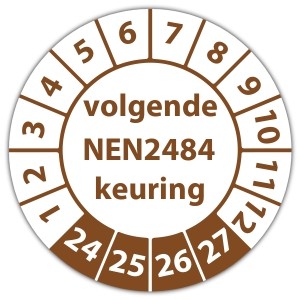 Keuringssticker Ultra Destructable volgende NEN 2484 keuring - Keuringsstickers Ultra Destructable