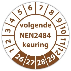 Keuringssticker Ultra Destructable volgende NEN 2484 keuring - Keuringsstickers met uw logo