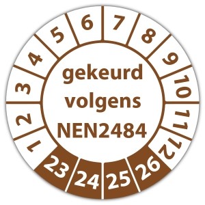 Keuringssticker Ultra Destructable gekeurd volgens NEN 2484 - Keuringsstickers op vel