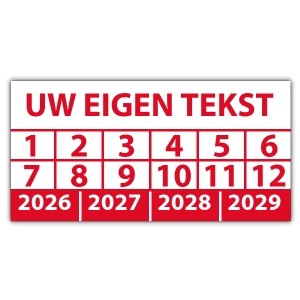 Keuringssticker met uw tekst - Keuringsstickers op rol