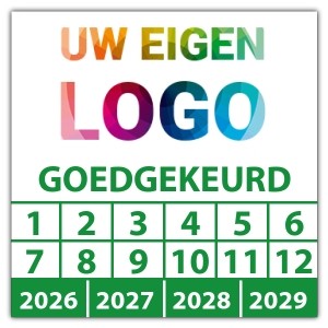 Keuringssticker goedgekeurd - Keuringsstickers op rol logo