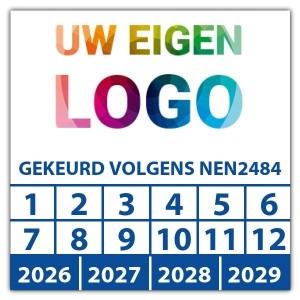 Keuringssticker gekeurd volgens NEN 2484 - Keuringsstickers op rol logo