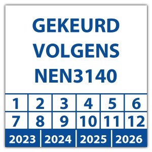 Keuringssticker Ultra Destructable gekeurd volgens NEN 3140 - Keuringsstickers op rol