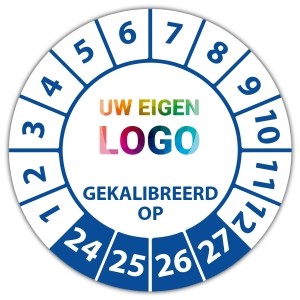 Keuringssticker gekalibreerd op - Keuringsstickers op rol logo