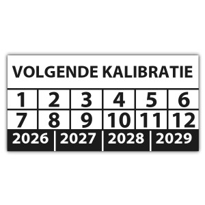 Keuringssticker volgende kalibratie - Keuringsstickers rechthoek