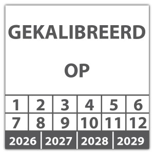 Keuringssticker gekalibreerd op - Keuringsstickers op rol