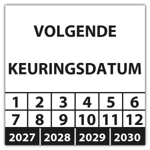 Keuringssticker volgende keuringsdatum - Keuringsstickers op vel