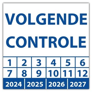 Keuringssticker volgende controle - Keuringsstickers op rol