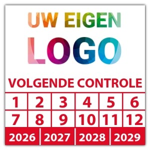 Keuringssticker volgende controle - Keuringsstickers IMO-kleurcodering logo