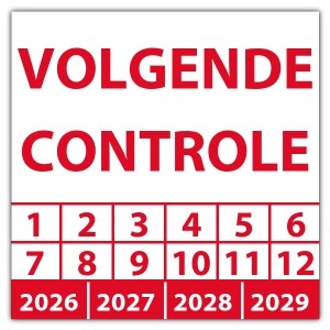 Keuringssticker volgende controle - Keuringsstickers IMO-kleurcodering