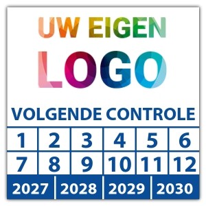 Keuringssticker volgende controle - Keuringsstickers op vel logo