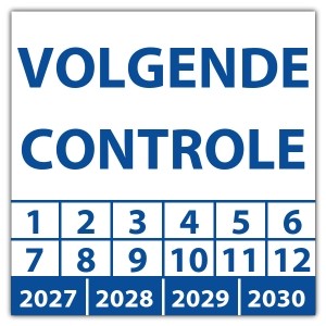 Keuringssticker volgende controle - Keuringsstickers op vel