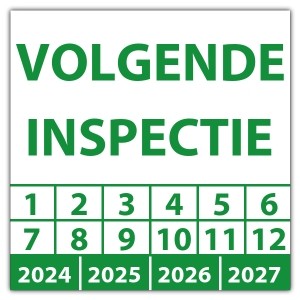 Keuringssticker volgende inspectie - Inspectiestickers