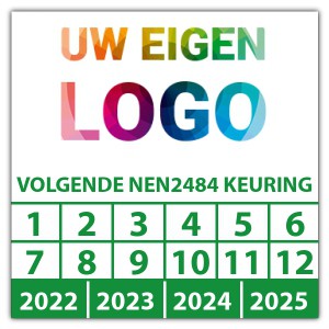 Keuringssticker "volgende NEN 2484 keuring" logo