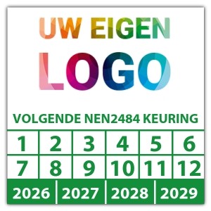 Keuringssticker volgende NEN 2484 keuring - Keuringsstickers met uw logo logo