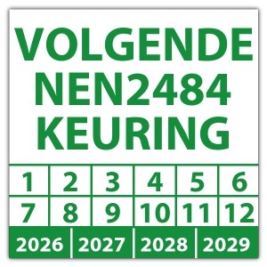 Keuringssticker volgende NEN 2484 keuring - Keuringsstickers met uw logo