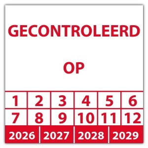 Keuringssticker gecontroleerd op - Keuringsstickers op rol