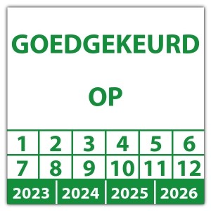 Keuringssticker goedgekeurd op - Keuringsstickers op vel