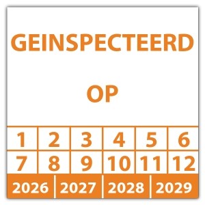 Keuringssticker geinspecteerd op - Keuringsstickers op rol