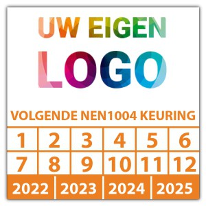 Keuringssticker "volgende NEN 1004 keuring" logo