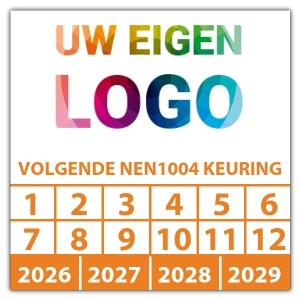 Keuringssticker volgende NEN 1004 keuring - Keuringsstickers NEN-normen logo