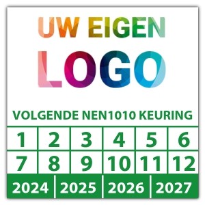 Keuringssticker "volgende NEN1010 keuring" logo
