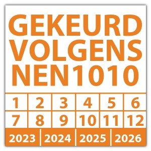 Keuringssticker gekeurd volgens NEN1010 - Keuringsstickers NEN-normen