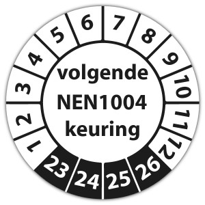 Keuringssticker Ultra Destructable volgende NEN 1004 keuring - 