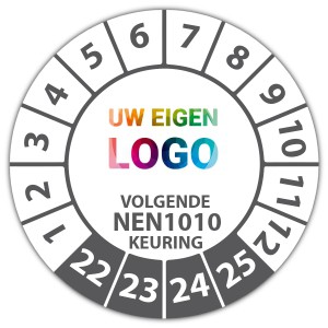Keuringssticker Ultra Destructable volgende NEN 1010 keuring - NEN1010 keuringsstickers - Laagspanningsinstallaties logo