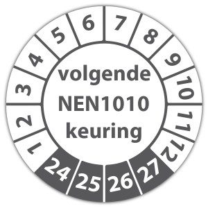 Keuringssticker Ultra Destructable "volgende NEN 1010 keuring"