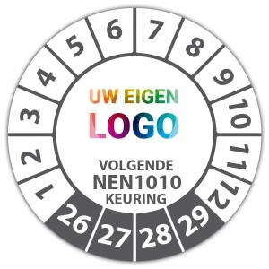 Keuringssticker Ultra Destructable volgende NEN 1010 keuring - Keuringsstickers NEN-normen logo