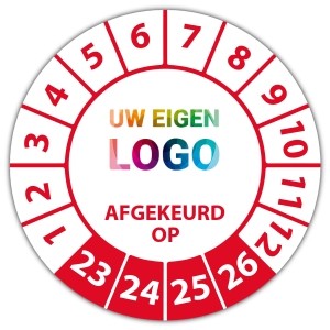 Keuringssticker afgekeurd op - Keuringsstickers op rol logo