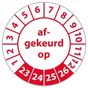 Keuringssticker afgekeurd op - Keuringsstickers op rol