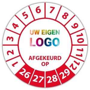 Keuringssticker afgekeurd op - Keuringsstickers op rol logo