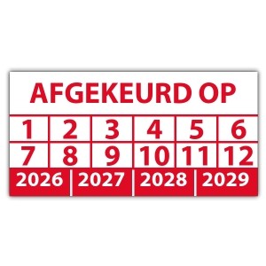 Keuringssticker afgekeurd op - Keuringsstickers rechthoek