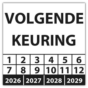 Keuringssticker volgende keuring - Keuring sticker